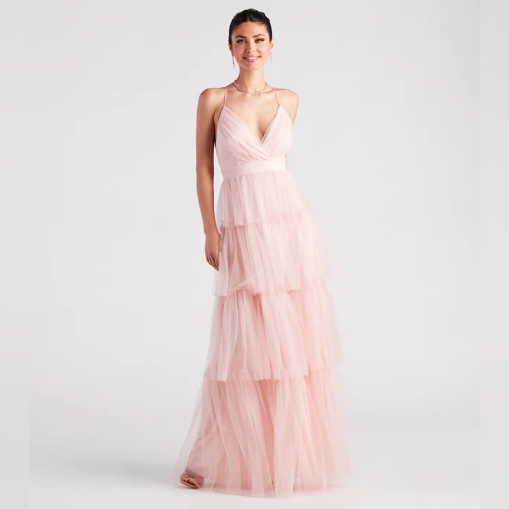 Windsor - Tyra Formal Tulle Tiered A-Line Dress